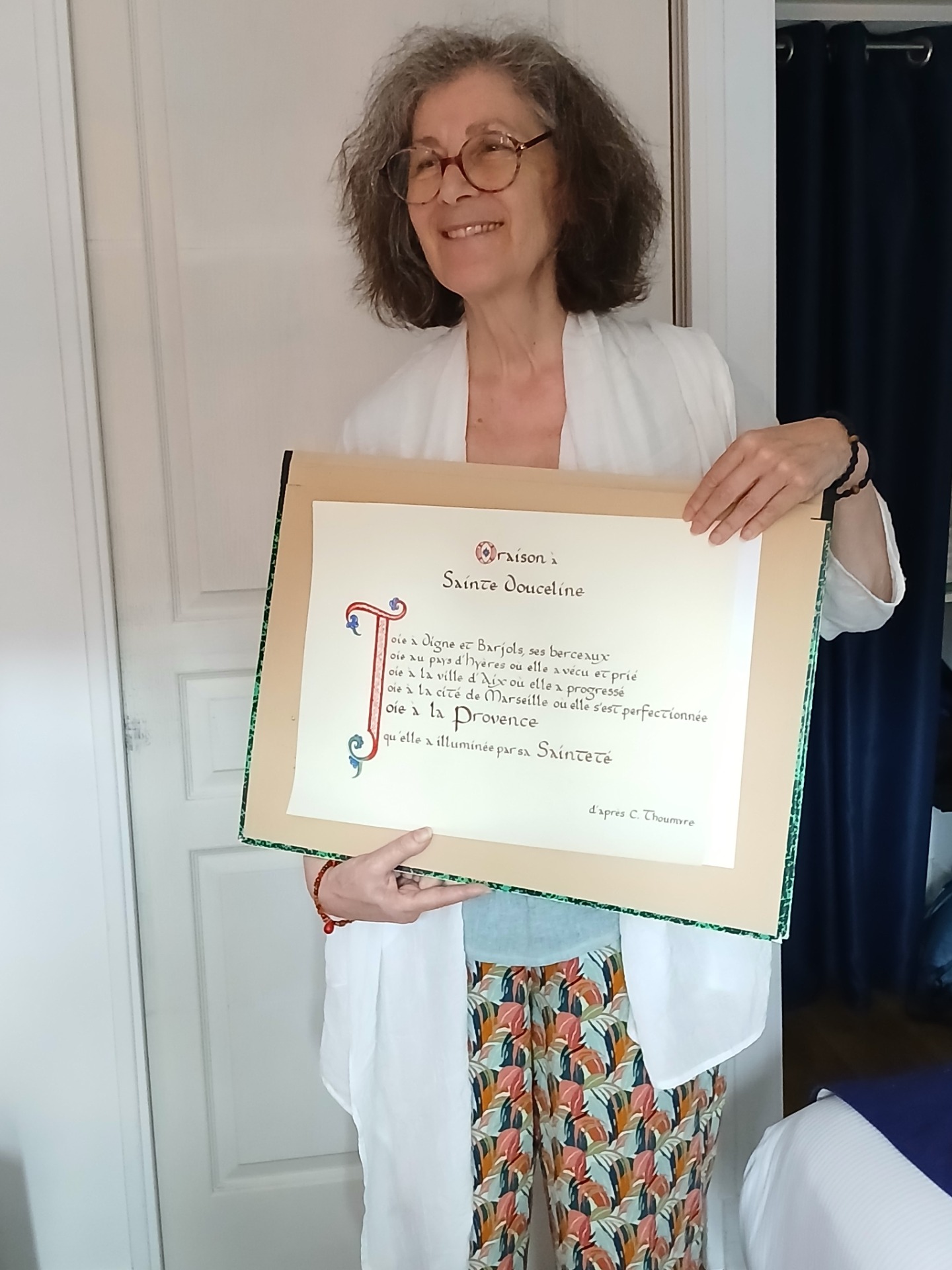 Remise de l'Oraison à Douceline, enluminée par Aurore