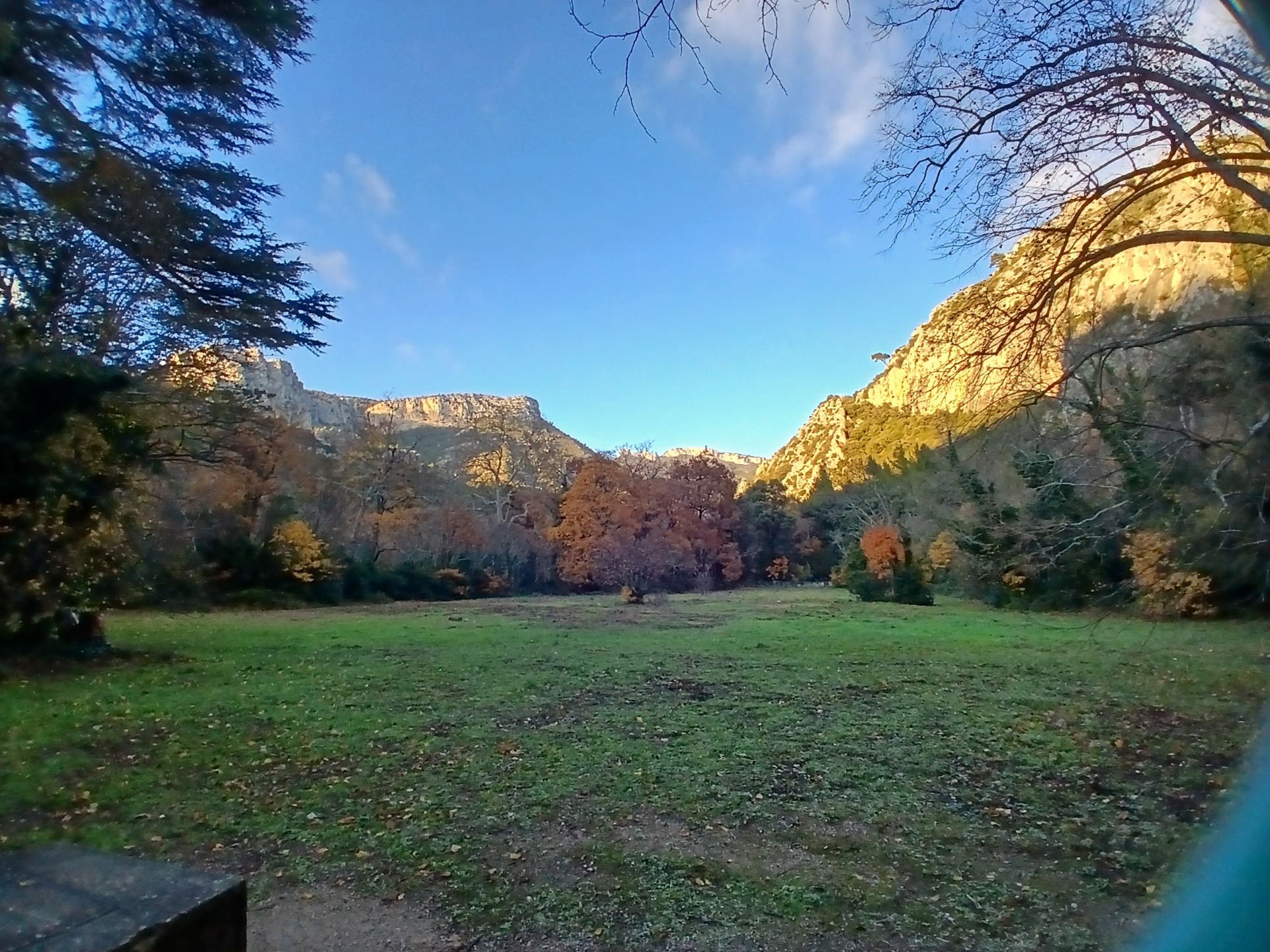 Prairie jouxtant l'abbaye